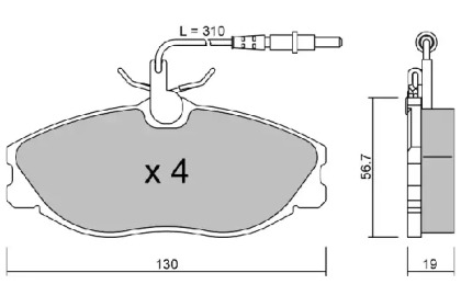 Комплект тормозных колодок AISIN BPPE-1018